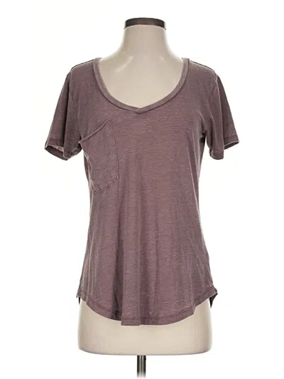 Pre-owned Z Supply Short Sleeve T-shirt In Burgundy