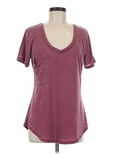 Pre-owned Z Supply Short Sleeve T-shirt In Burgundy