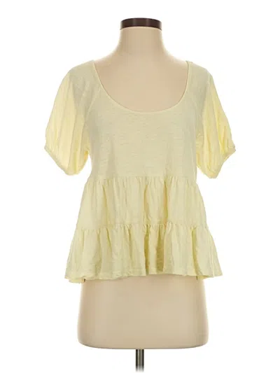 Pre-owned Z Supply Short Sleeve T-shirt In Yellow