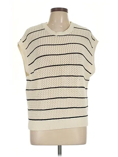 Pre-owned Z Supply Short Sleeve Turtleneck In Ivory