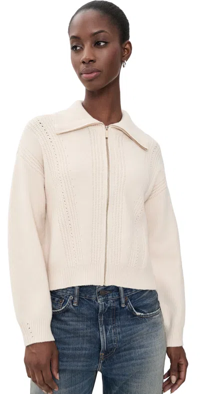 Z Supply Silverlake Zip Cardigan Chalk
