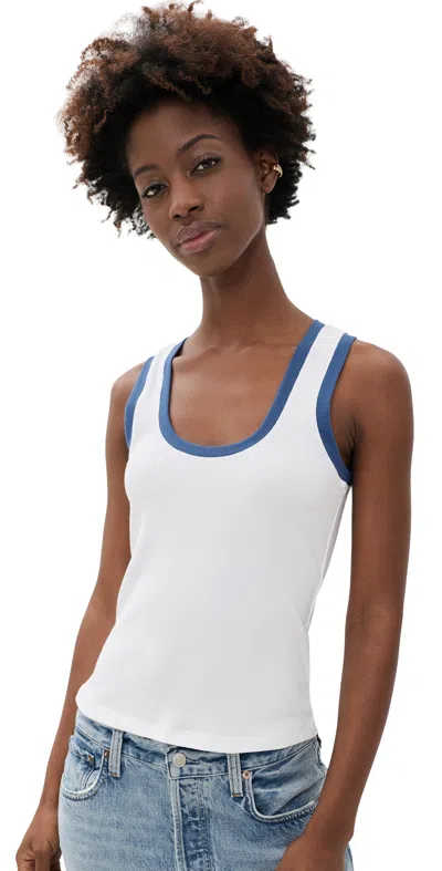 Z Supply Sirena Colorblocked Tank White
