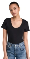 Z Supply Sirena Short Sleeve Tee Black In Black
