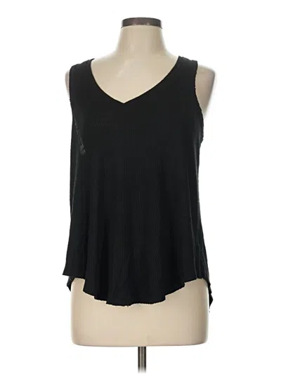 Pre-owned Z Supply Sleeveless Top Black Cold Shoulder Neckline Tops
