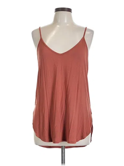 Pre-owned Z Supply Sleeveless Top Brown Halter Neckline Tops