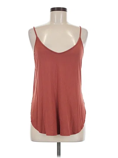 Pre-owned Z Supply Sleeveless Top Brown Scoop Neck Tops