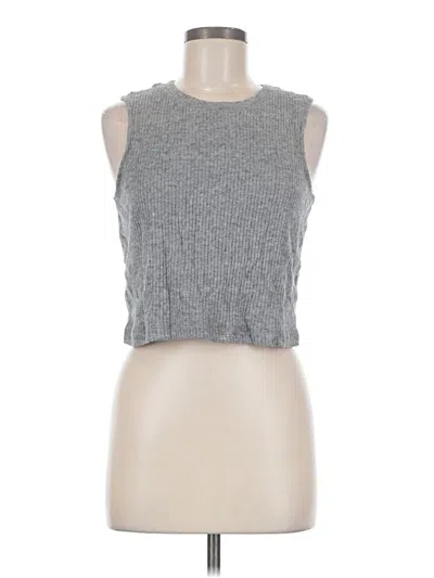 Pre-owned Z Supply Sleeveless Top Gray Halter Neckline Tops