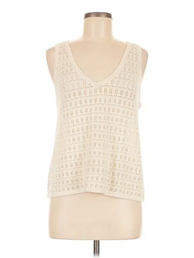 Pre-owned Z Supply Sleeveless Top Ivory V Neck Tops In White