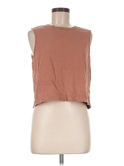 Pre-owned Z Supply Sleeveless T-shirt In Brown