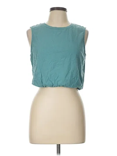 Pre-owned Z Supply Sleeveless T-shirt In Teal