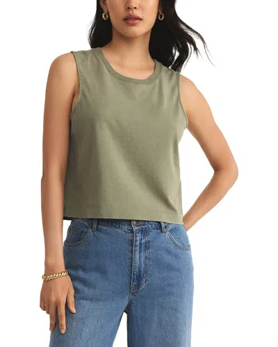 Z Supply Sloane Jersey Muscle Tank In Green