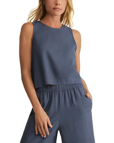 Z Supply Sloane Linen Top In Blue