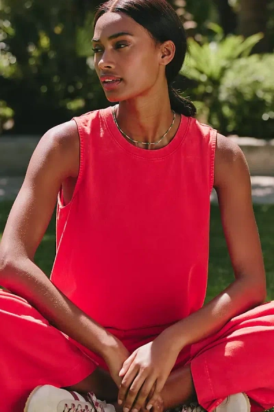Z Supply Sloane Muscle Tank Top In Red