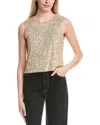 Z Supply Sloane Sequin Top In Gold