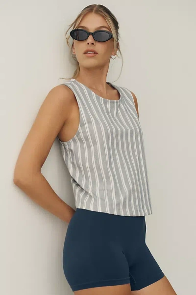 Z Supply Sloane Striped Tank Top In Gray