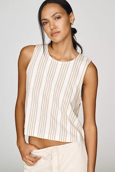 Z Supply Sloane Striped Tank Top In Green