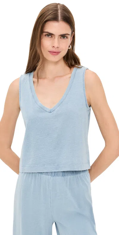 Z Supply Sloane Tank Top Ocean Air Indigo In Blue