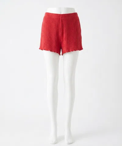 Z Supply Smocked Rib Short In Red