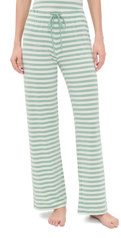 Z Supply So Sweet Stripe Pants Crystal Green