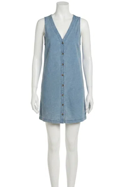 Z Supply Solace Denim Mini Dress In Ocean Air Indigo In Blue