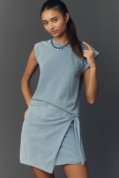 Z Supply Sora Cotton Jersey Mini Skirt In Blue