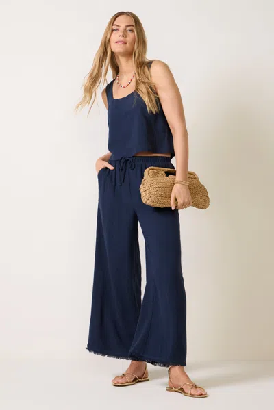 Z Supply Soren Wide Leg Pant In Blue