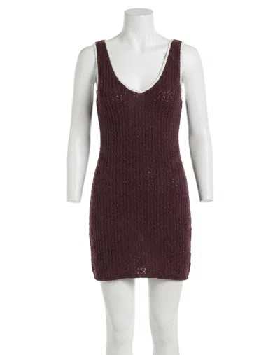 Z Supply Sorolla Crochet Cover Up Dress In Chocolate Cherry In Brown