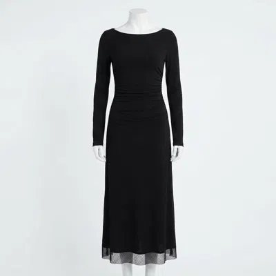 Z Supply Spellbound Mesh Midi Dress In Black