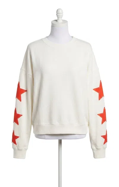 Z Supply Stars First Date Sweatshirt In Sea Salt In Blue