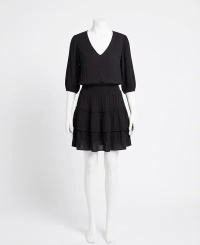 Z Supply Stella Solid Mini Dress In Black