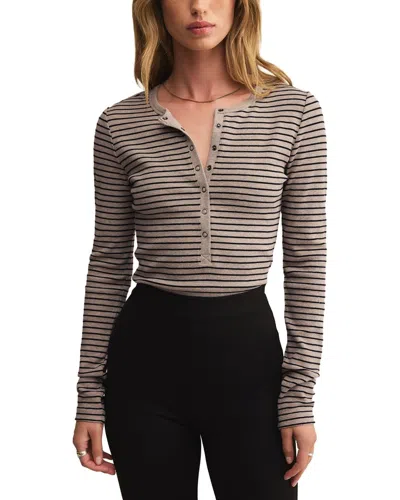 Z Supply Stella Stripe Henley In Multi