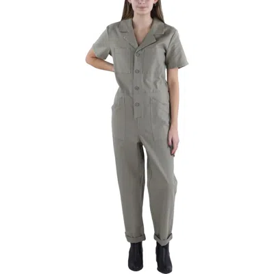 Z Supply Stevie Womens Cuffed Pockets Jumpsuit In Multi