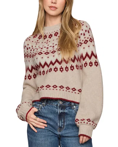 Z Supply String The Lights Fair Isle Sweater In Brown