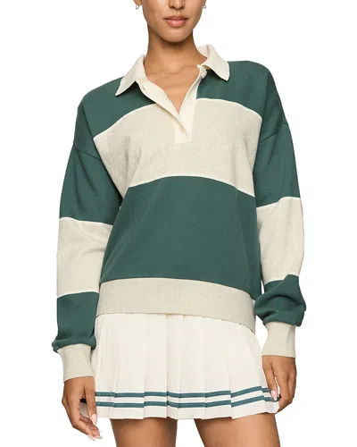 Z Supply Study Break Cotton Sweatshirt In Green