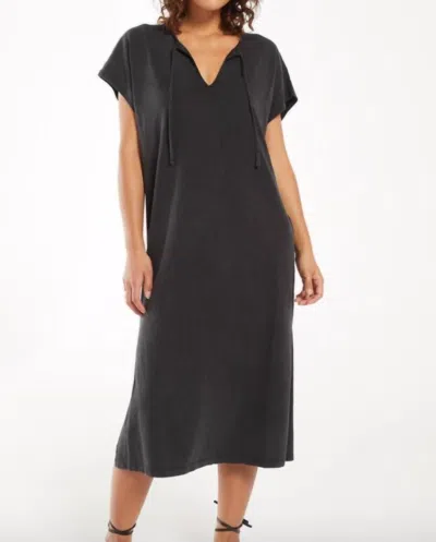 Z Supply Sundial Dress In Charcoal In Black