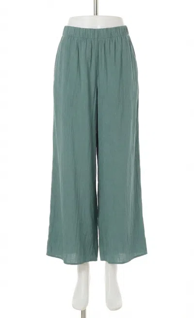 Z Supply Sunset Satin Pant In Sea Pine In Gray