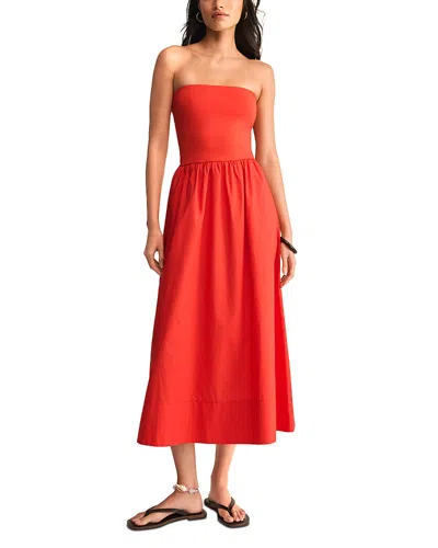 Z Supply Sunsought Strapless Dress In Red