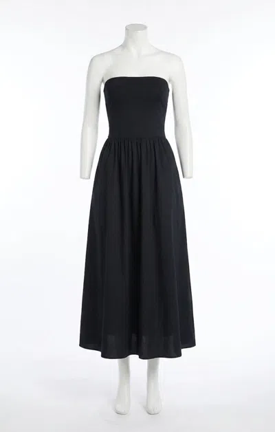 Z Supply Sunsought Strapless Midi Dress In Black