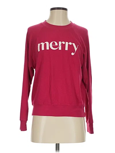 Pre-owned Z Supply Sweatshirt In Burgundy