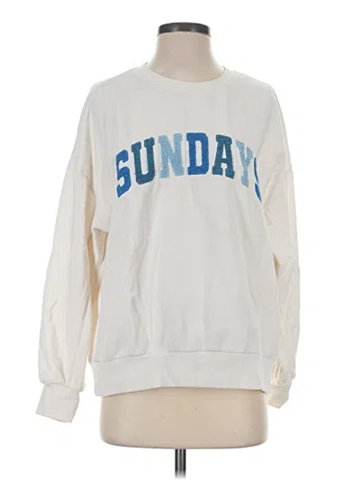 Pre-owned Z Supply Sweatshirt In White