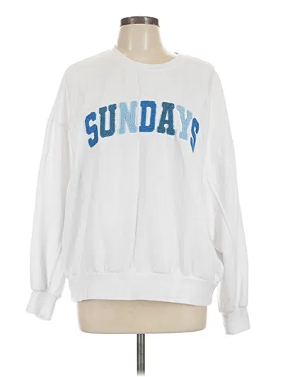 Pre-owned Z Supply Sweatshirt In White