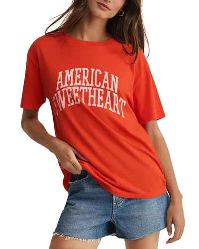 Z Supply Sweetheart Boyfriend Tee In Pink