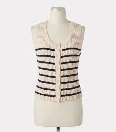 Z Supply Sycamore Stripe Sweater Vest In Sea Salt In Multi
