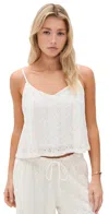 Z Supply Sylvie Eyelet Tank White In White
