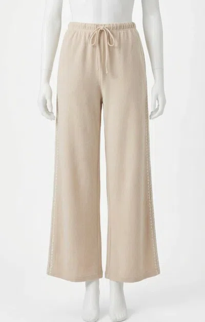 Z Supply Take All French Terry Track Pant In Crystal In Neutral