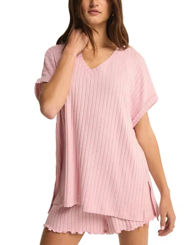 Z Supply Take It Easy Rib Tunic In Pink