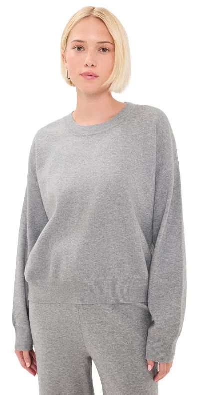 Z Supply Take It Easy Sweater Classic Heather Grey In Gray
