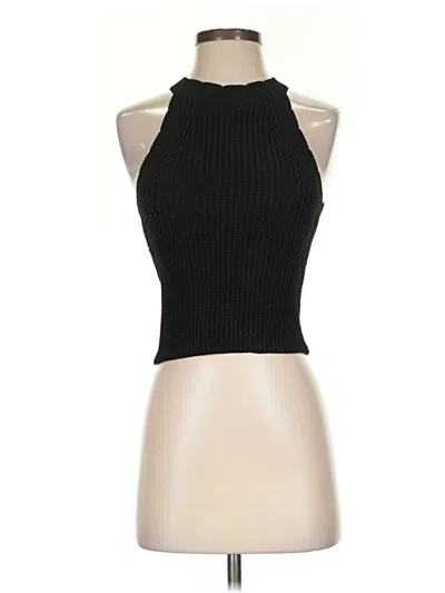 Pre-owned Z Supply Tank Top Black Halter Neckline Tops