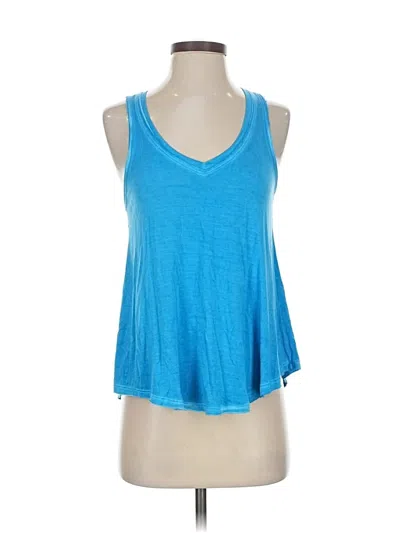 Pre-owned Z Supply Tank Top Blue Halter Neckline Tops