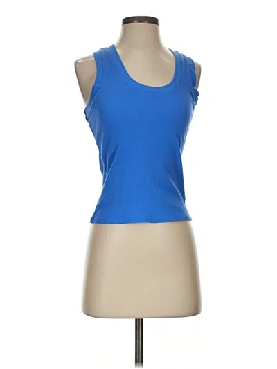 Pre-owned Z Supply Tank Top Blue Halter Neckline Tops